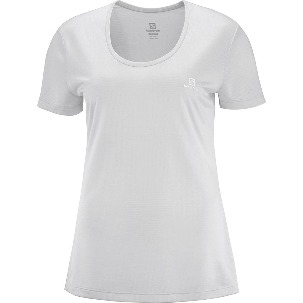 Camisetas Salomon Mujer Gris Claro - Salomon Argentina AGILE SS W,834627-XQV